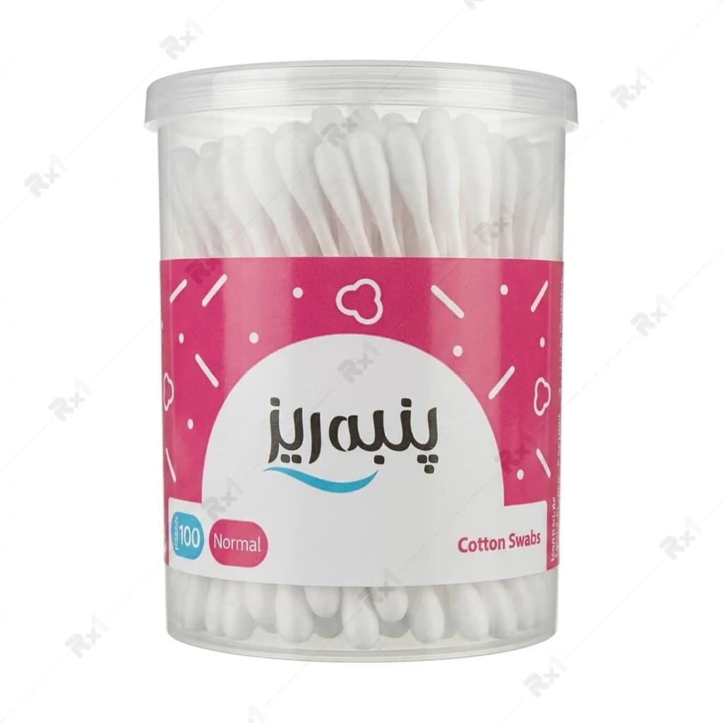 گوش پاک کن نرمال پنبه ریز بسته 100 عددی
