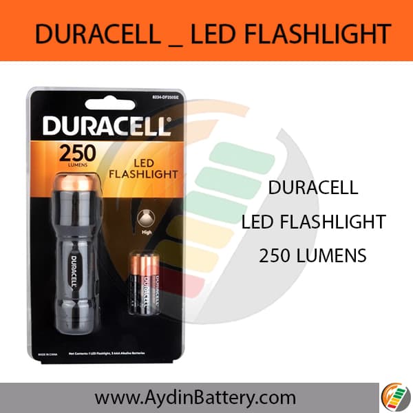 چراغ قوه دوراسل DURACELL-LED FLASHLIGHT 250 LUMENS — تصویر ۲