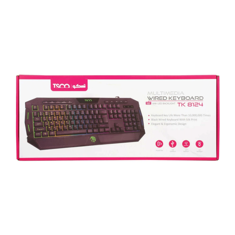 کیبورد مخصوص بازی تسکو مدل TK 8124 — تصویر ۱۱