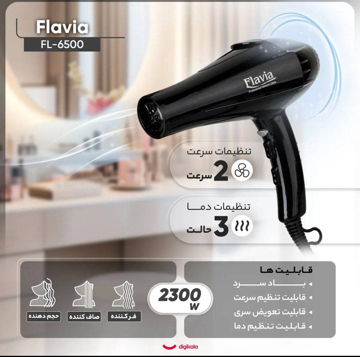 سشوار فلاویا مدل 6500