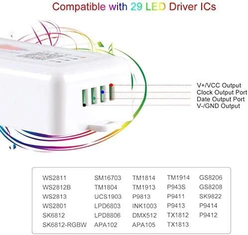 درایور کنترلر پیکسلی RGB SP107e دیتاپذیر — تصویر ۱۲