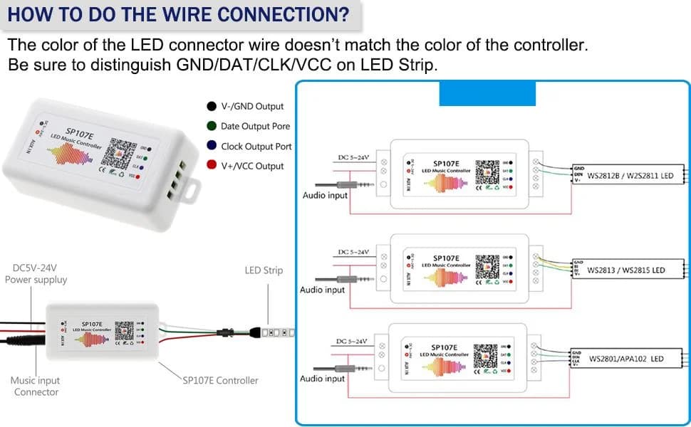 درایور کنترلر پیکسلی RGB SP107e دیتاپذیر — تصویر ۶