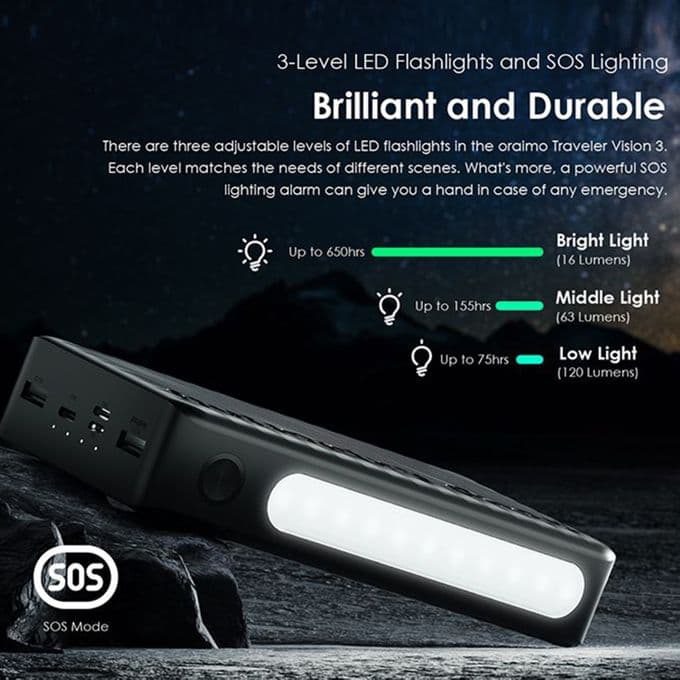 پاور بانک اورایمو Oraimo OPB-P272DN با ظرفیت 27000 میلی آمپر ساعت — تصویر ۴
