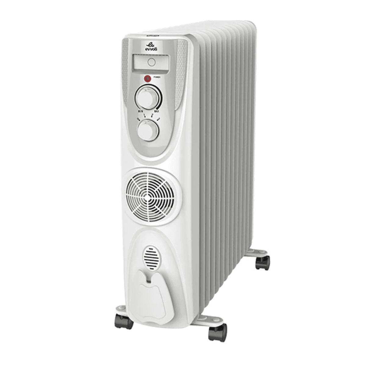 شوفاژ برقی ایوولی 13پره فن دار مدل EVOH- 13FW سفید
