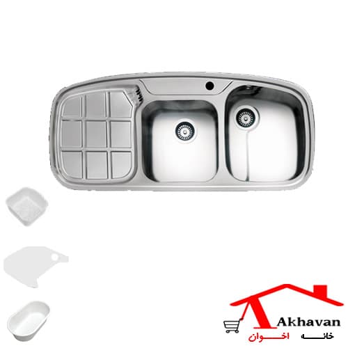 سینک ظرفشویی توکار کد 6cr اخوان