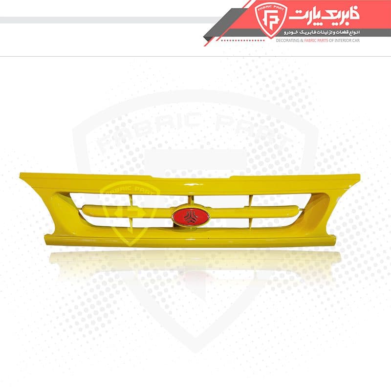 جلو پنجره پراید زرد با آرم — تصویر ۳