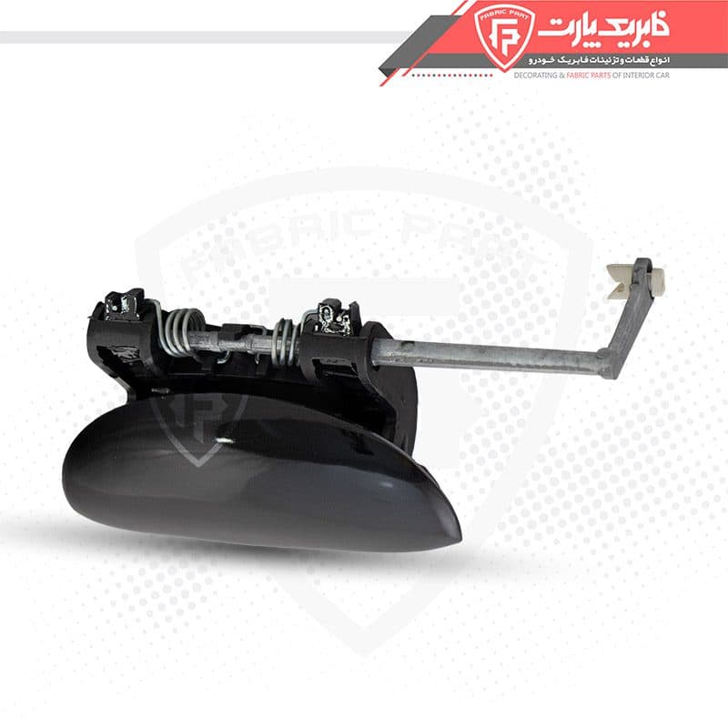 مجموعه دستگیره درب بازکن بیرونی پژو 207 رنگی – جلو چپ مشکی — تصویر ۴