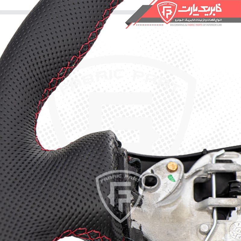 غربیلک فرمان پژو 206 طرح D (دوخت قرمز) — تصویر ۹