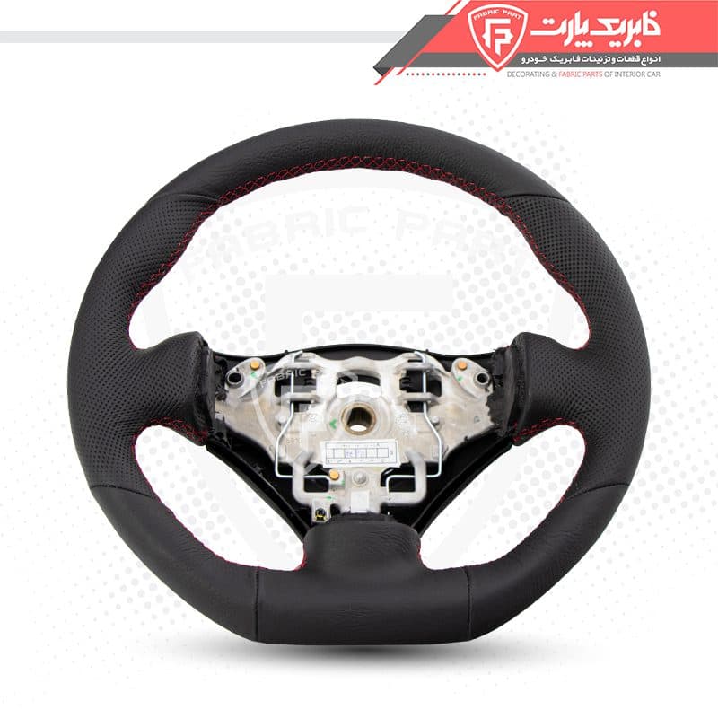 غربیلک فرمان پژو 206 طرح D (دوخت قرمز) — تصویر ۸