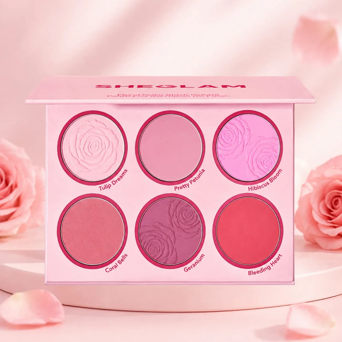 پالت رژگونه شیگلم SHEGLAM اصل مدل Floral Flush در 6 رنگ — تصویر ۵