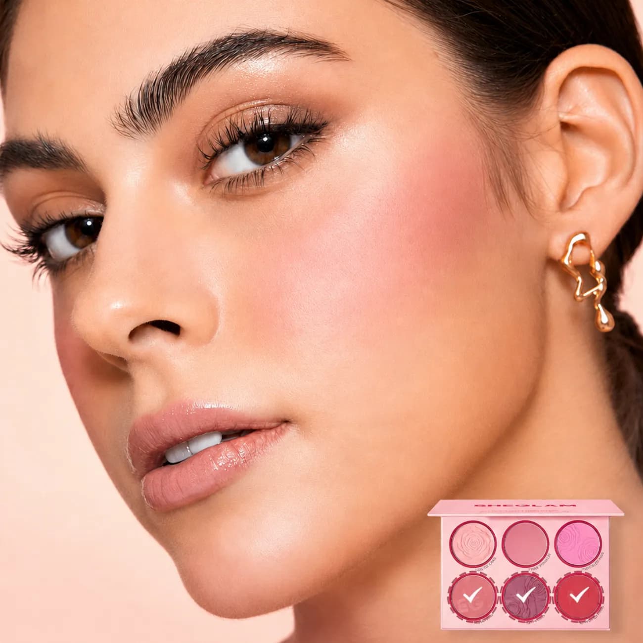 پالت رژگونه شیگلم SHEGLAM اصل مدل Floral Flush در 6 رنگ — تصویر ۳