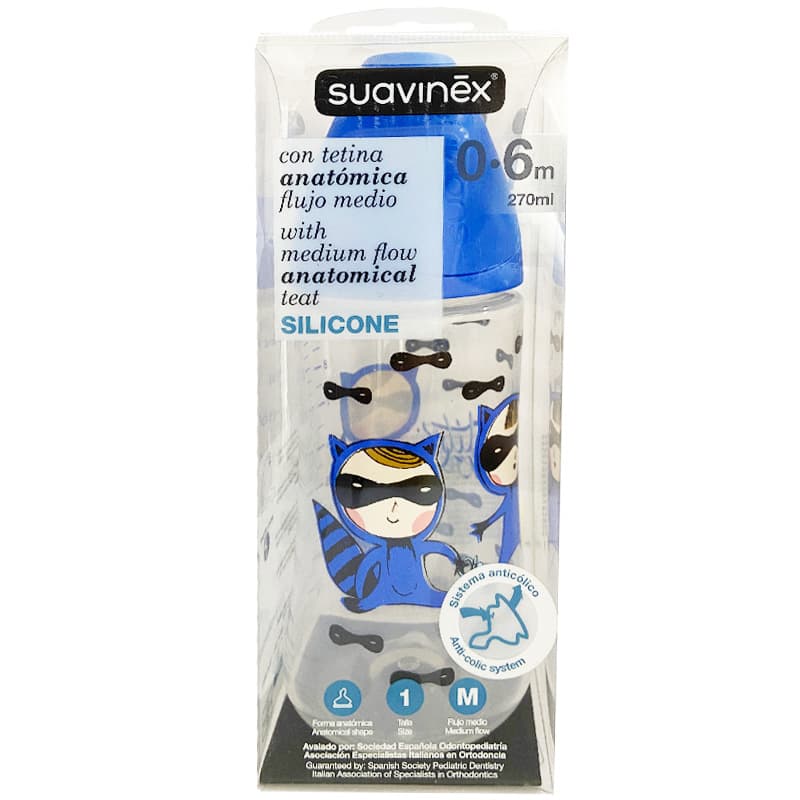 شیشه شیر ارتودنسی 0-6 ماه 270 میل راکون سواوینکس suavinex — تصویر ۷