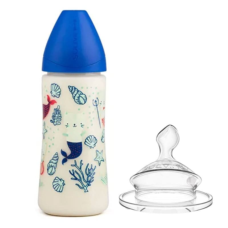 شیشه شیر ارتودنسی 6+ ماه گربه 360 میل سواوینکس suavinex