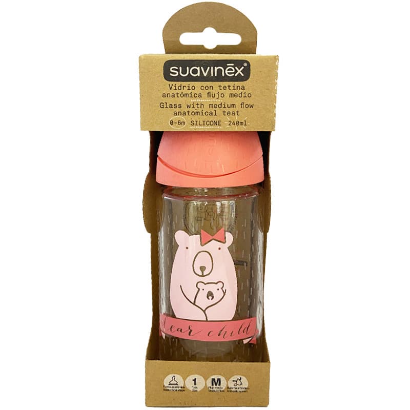 شیشه شیر پیرکس 0-6 ماه ارتودنسی خرس suavinex — تصویر ۵