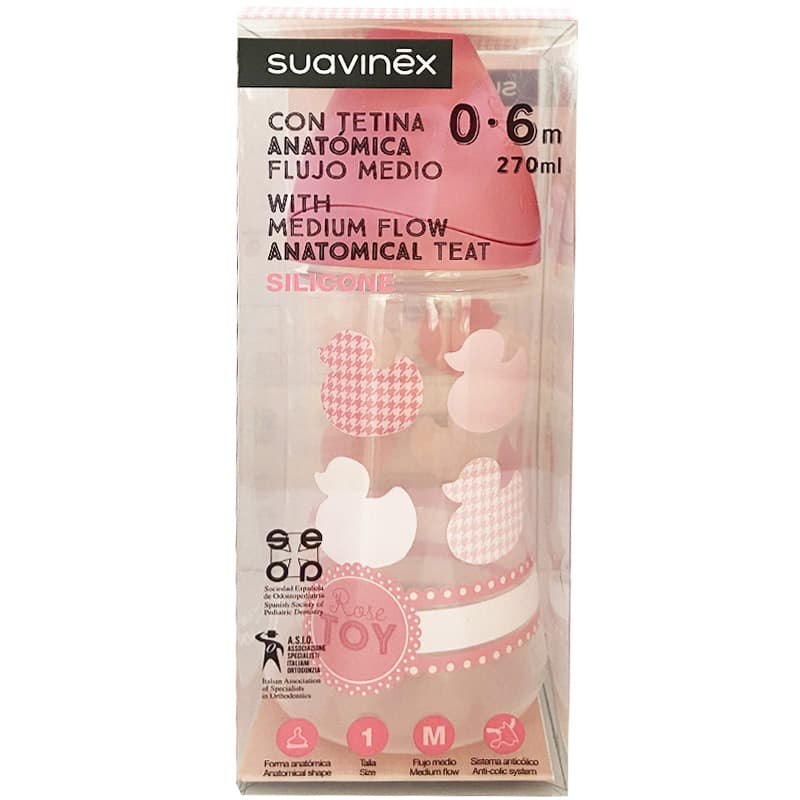 شیشه شیر ارتودنسی پیچازی 270 میل اردک سواوینکس suavinex — تصویر ۵