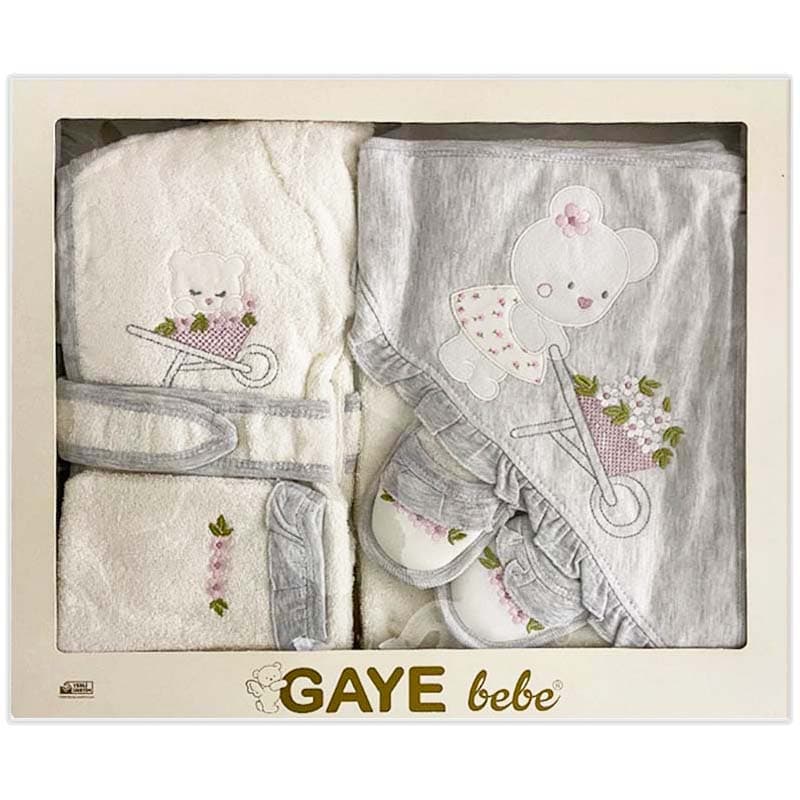ست حوله چهارتکه طرح خرس و فرغون گایه Gaye