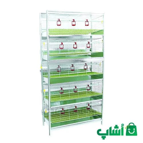 قفس بلدرچین 5 طبقه (ظرفیت 165 پرنده) — تصویر ۸
