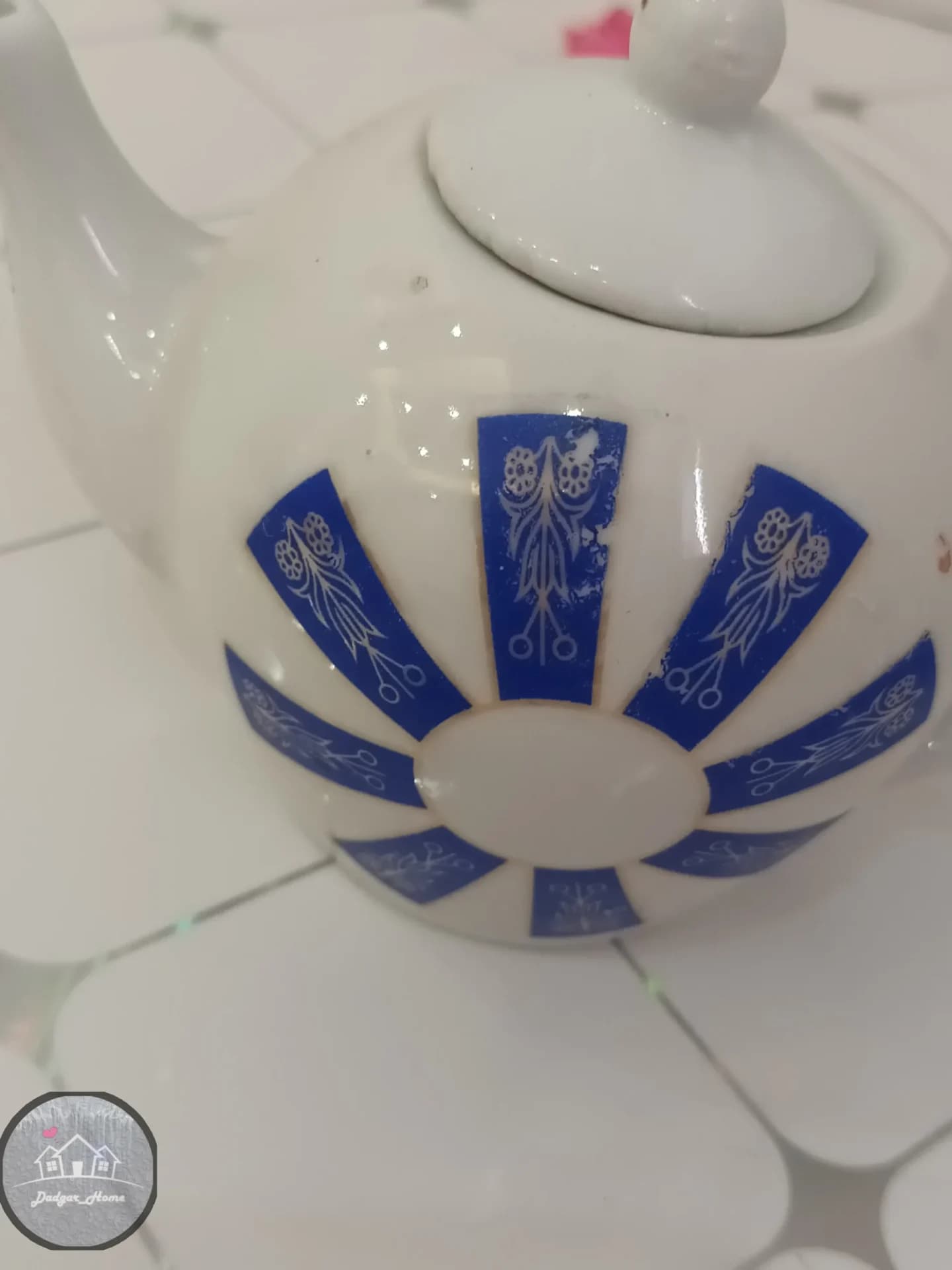 قوری زعفران چینی گلدار — تصویر ۹