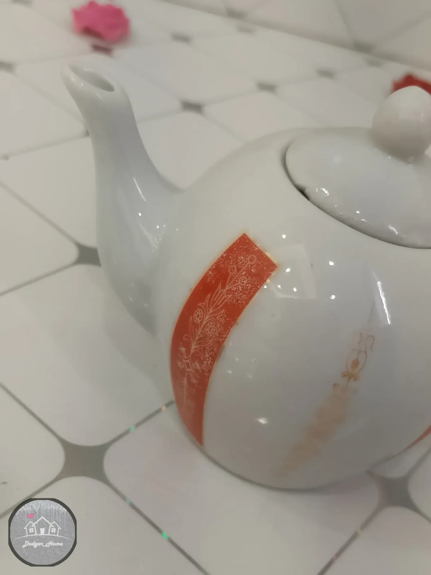 قوری زعفران چینی گلدار — تصویر ۷