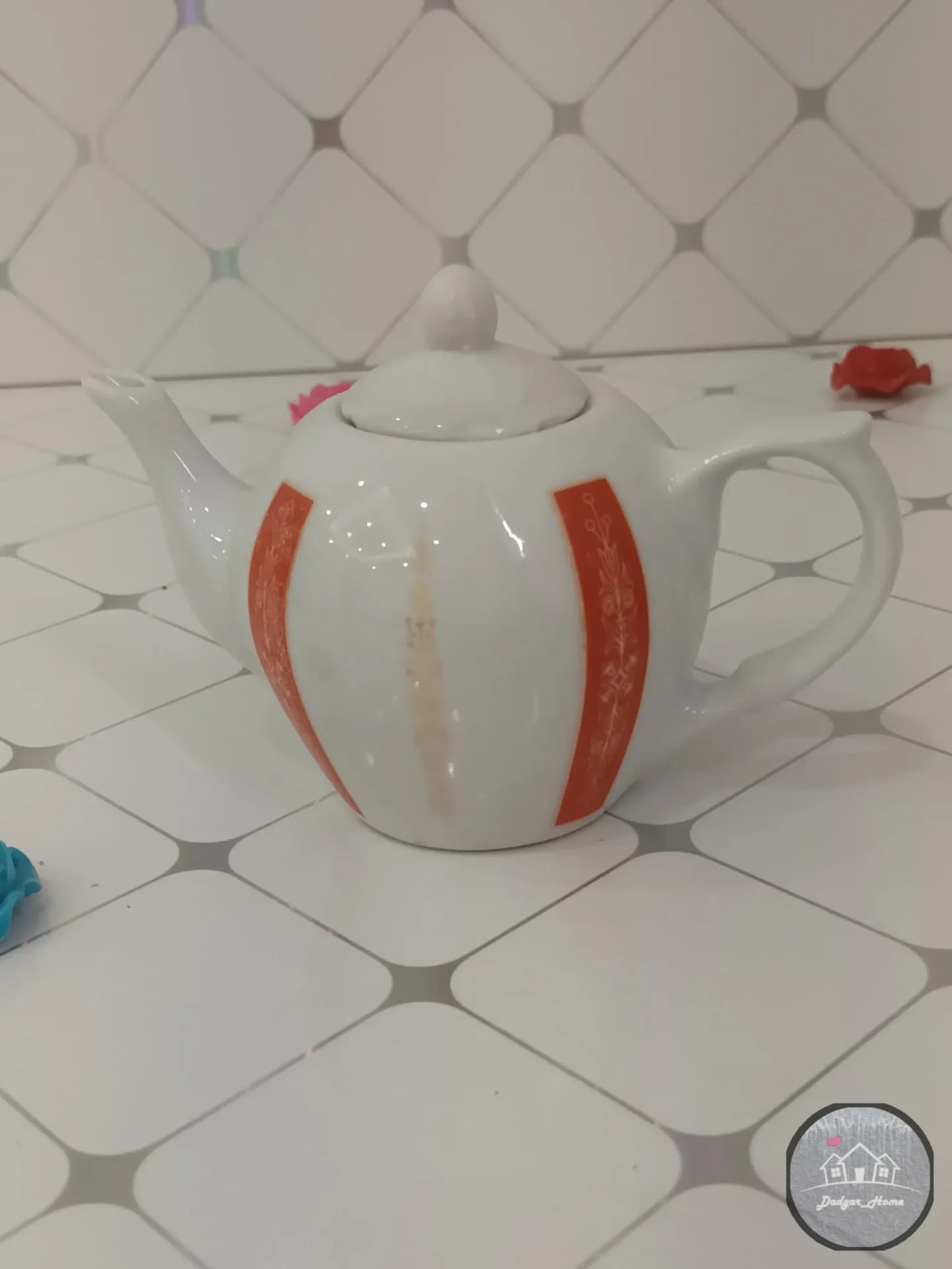 قوری زعفران چینی گلدار — تصویر ۴