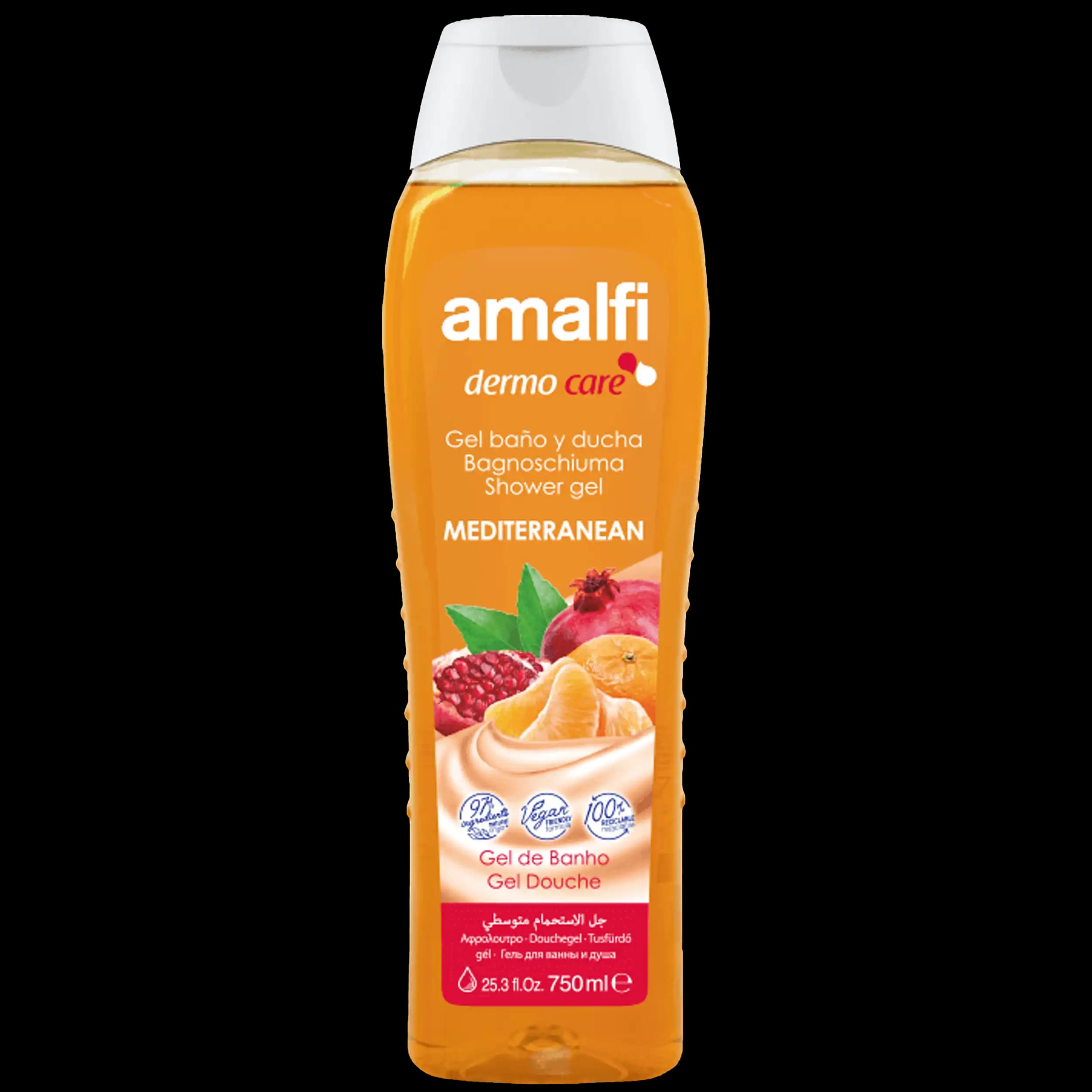 شامپو بدن مدیترانه ای آمالفی | Amalfi Shower Gel mediterranean 750ml — تصویر ۳