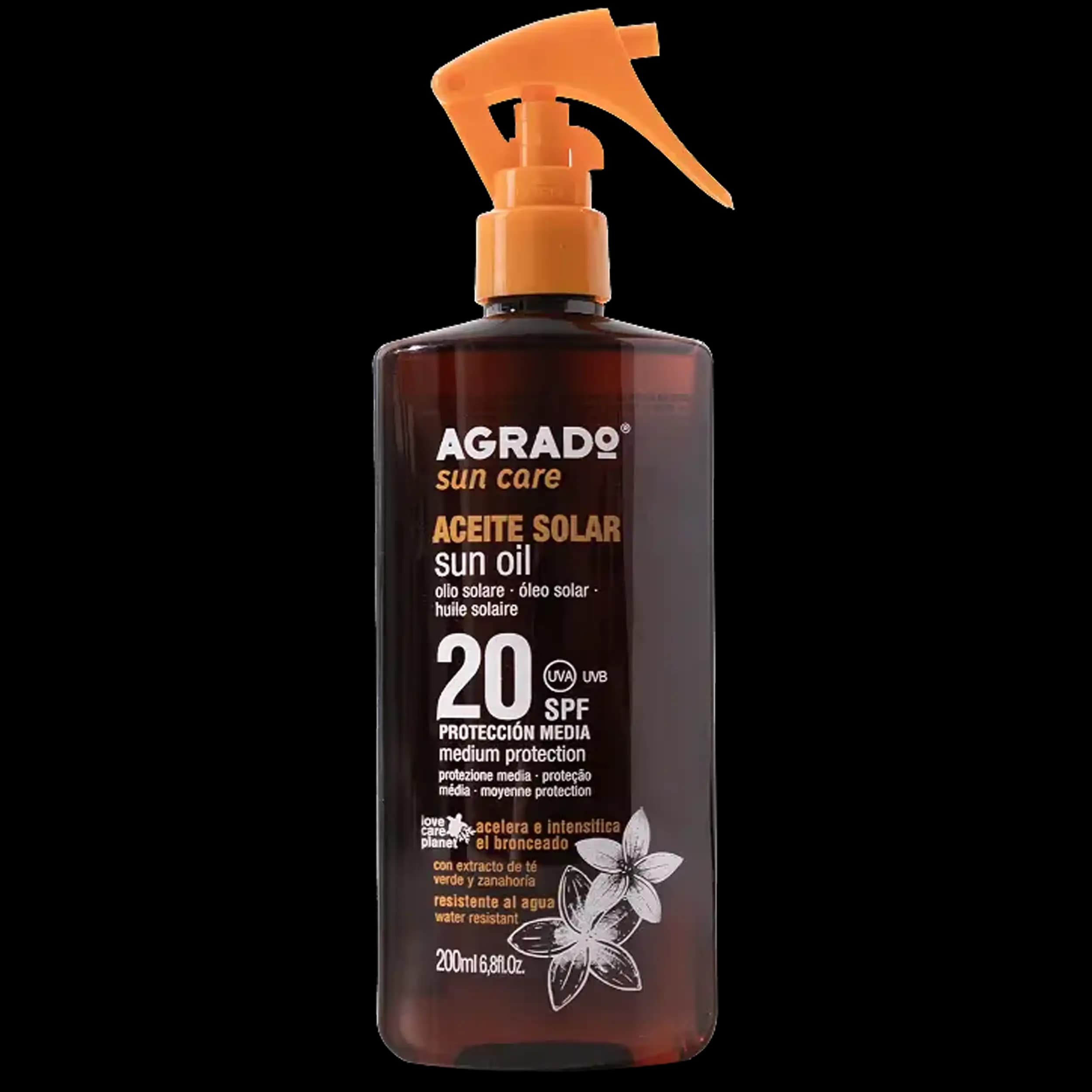 روغن آفتاب SPF 20 آگرادو 200 میل | Agrado Sun Oil SPF 20
