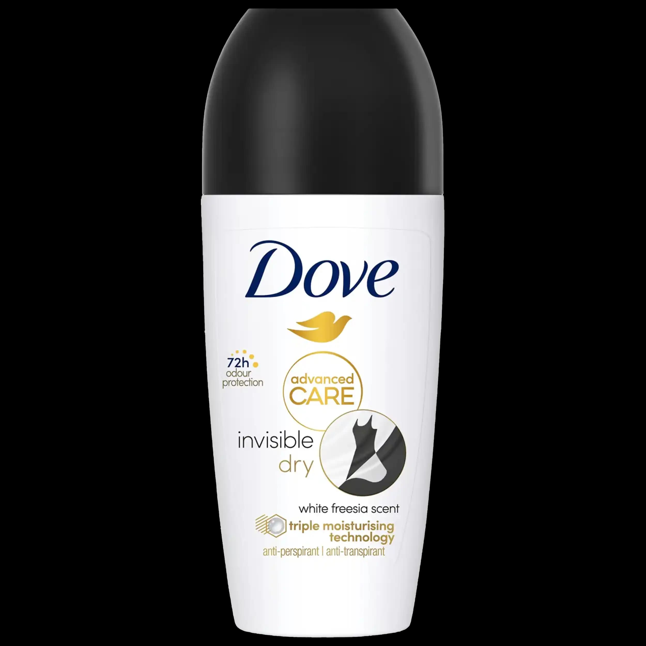مام رول ضد تعریق داو اینویزیبل درای گل فریزه سفید | Dove Invisible Dry Antiperspirant Deodorant Roll-On – 50ml — تصویر ۲