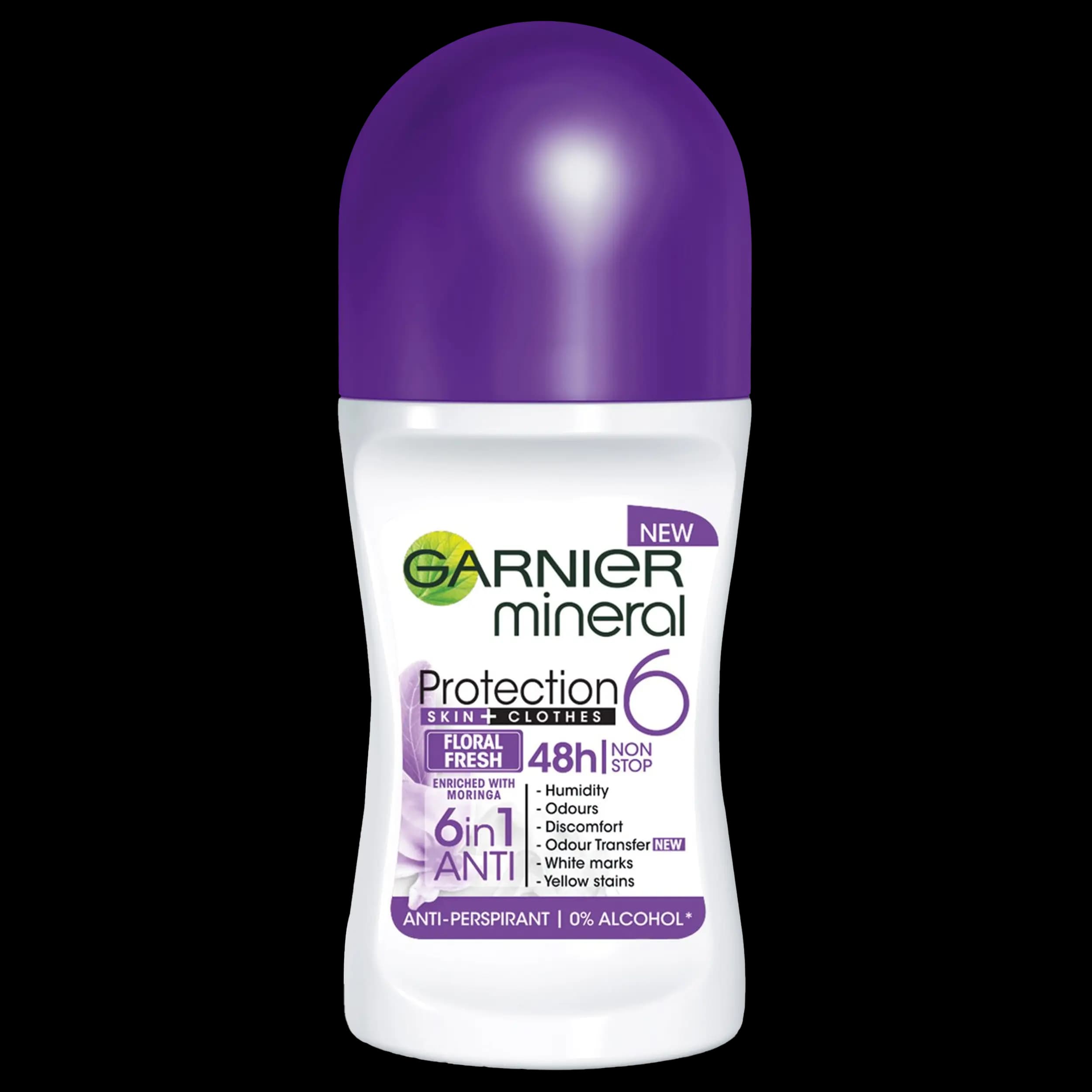 مام رول زنانه گارنیر مینرال گل های تازه | Garnier Mineral Women Roll-On Protection 6 Floral Fresh 50ml