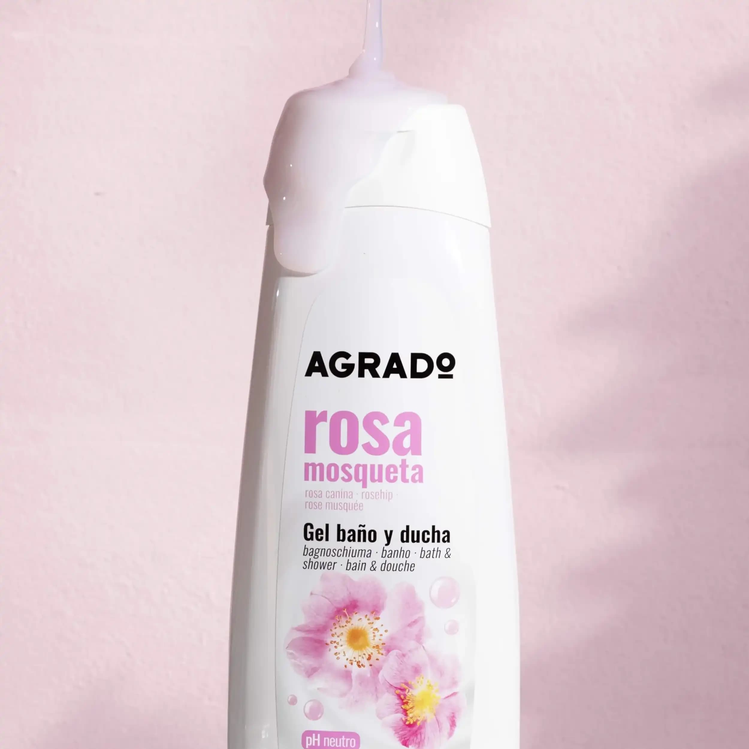 شامپو بدن میوه گل رز آگرادو | Agrado Rosehip Bath And Shower Gel 750ml — تصویر ۷
