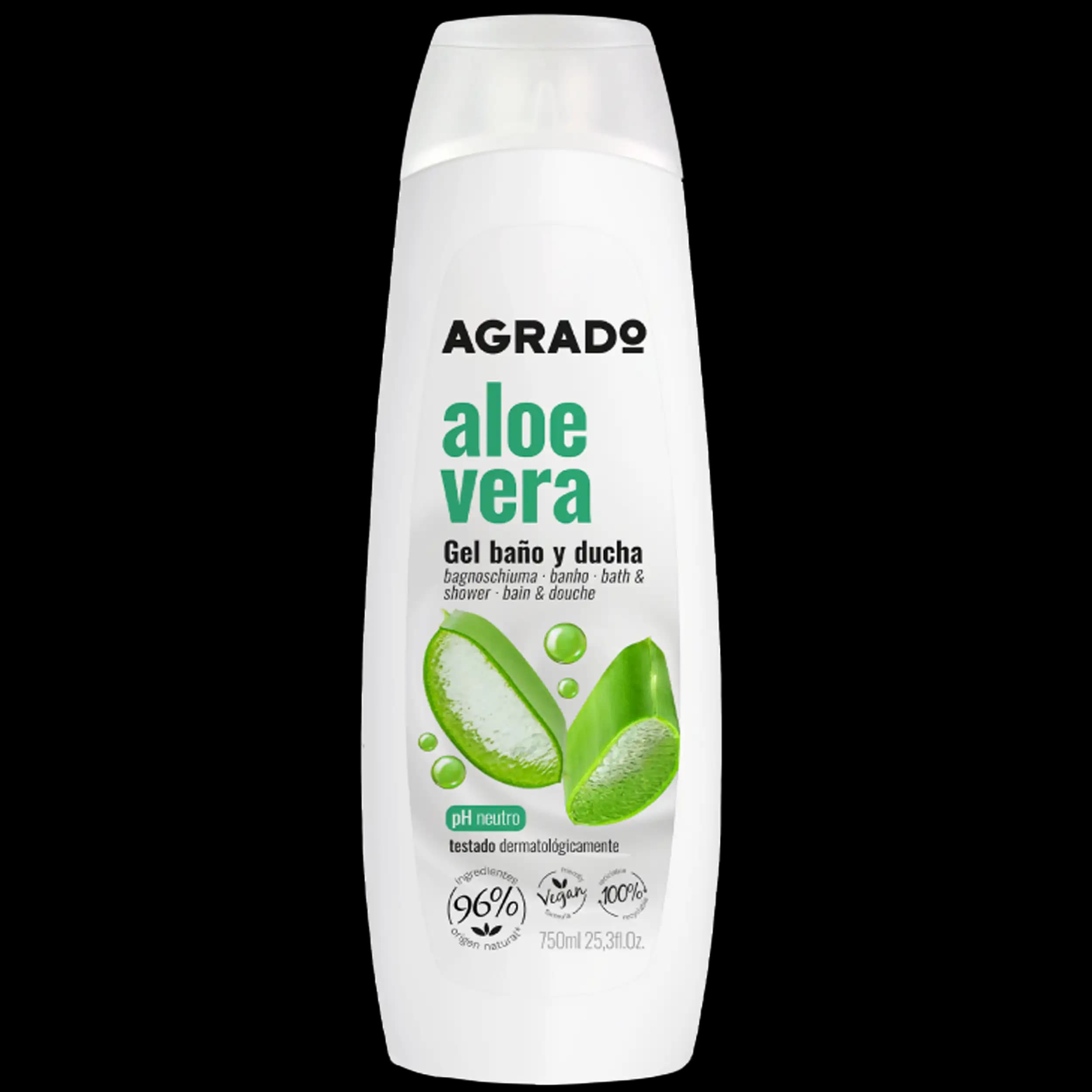 شامپو بدن آلوئه ورا آگرادو | Agrado Aloe Vera Bath And Shower Gel 750ml