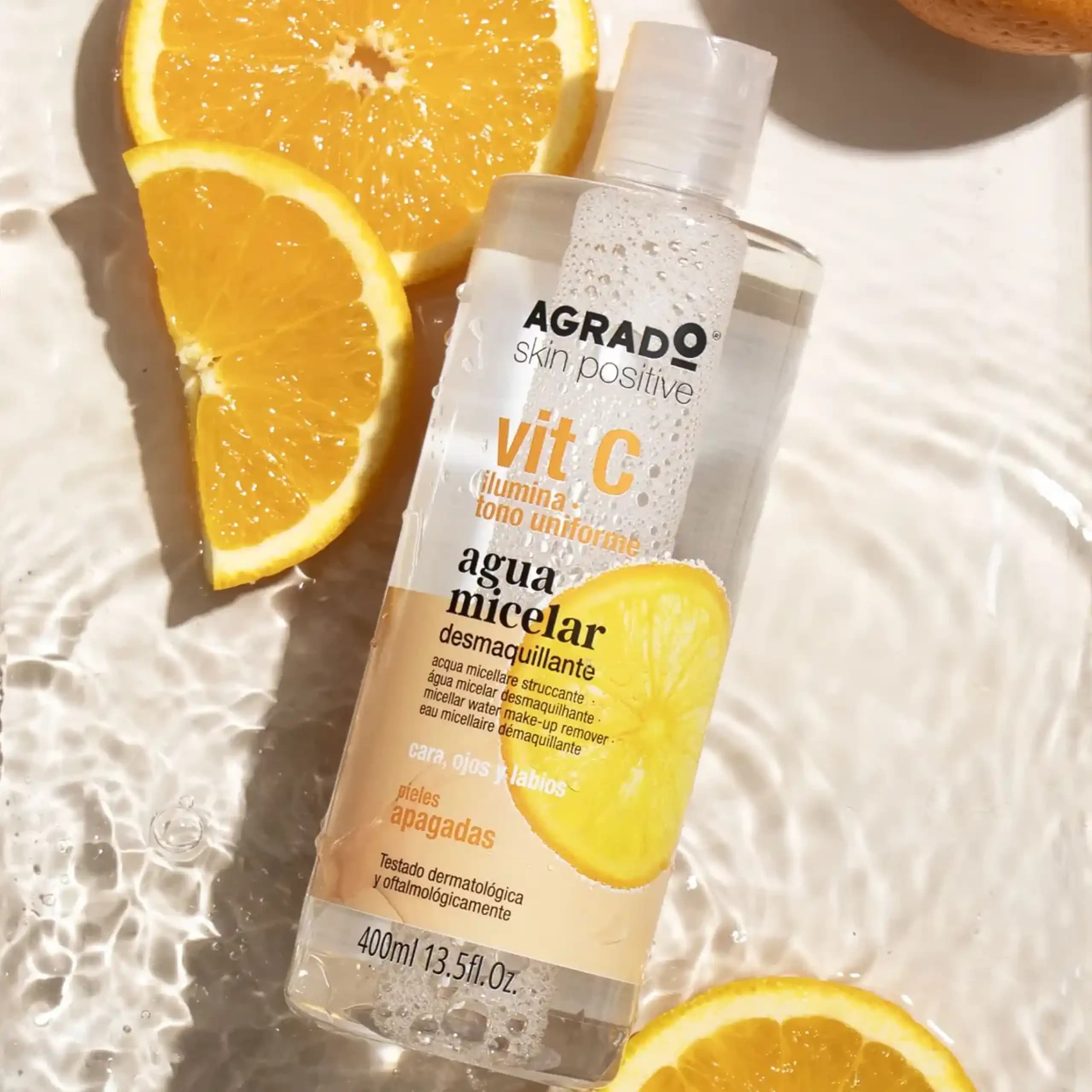 میسلار واتر ویتامین C آگرادو | Micellar Water Make-up Remover with Vit C Agrado 400ml — تصویر ۷