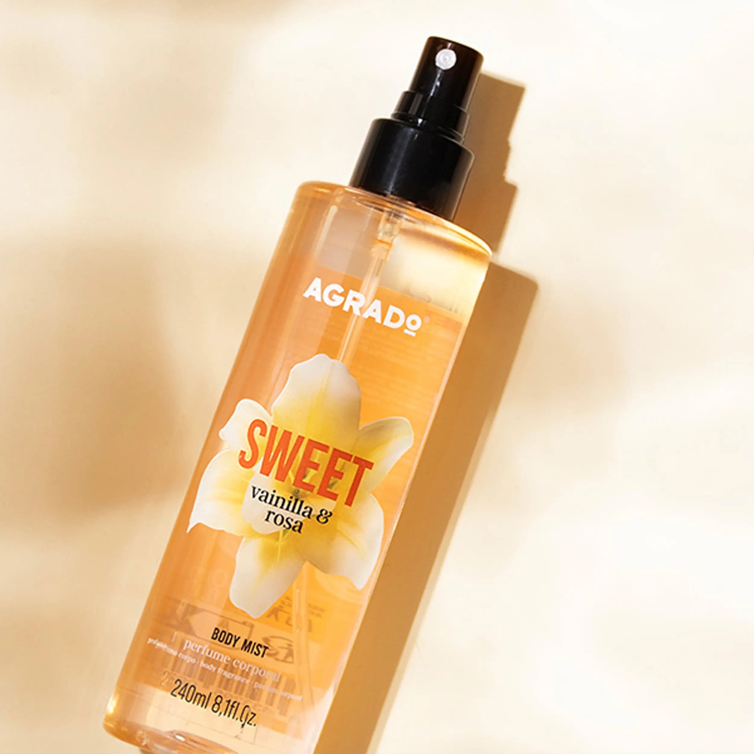 بادی میست وانیل شیرین و رز آگرادو | Agrado Body Mist Sweet Vanilla & Rose 240 ml — تصویر ۷