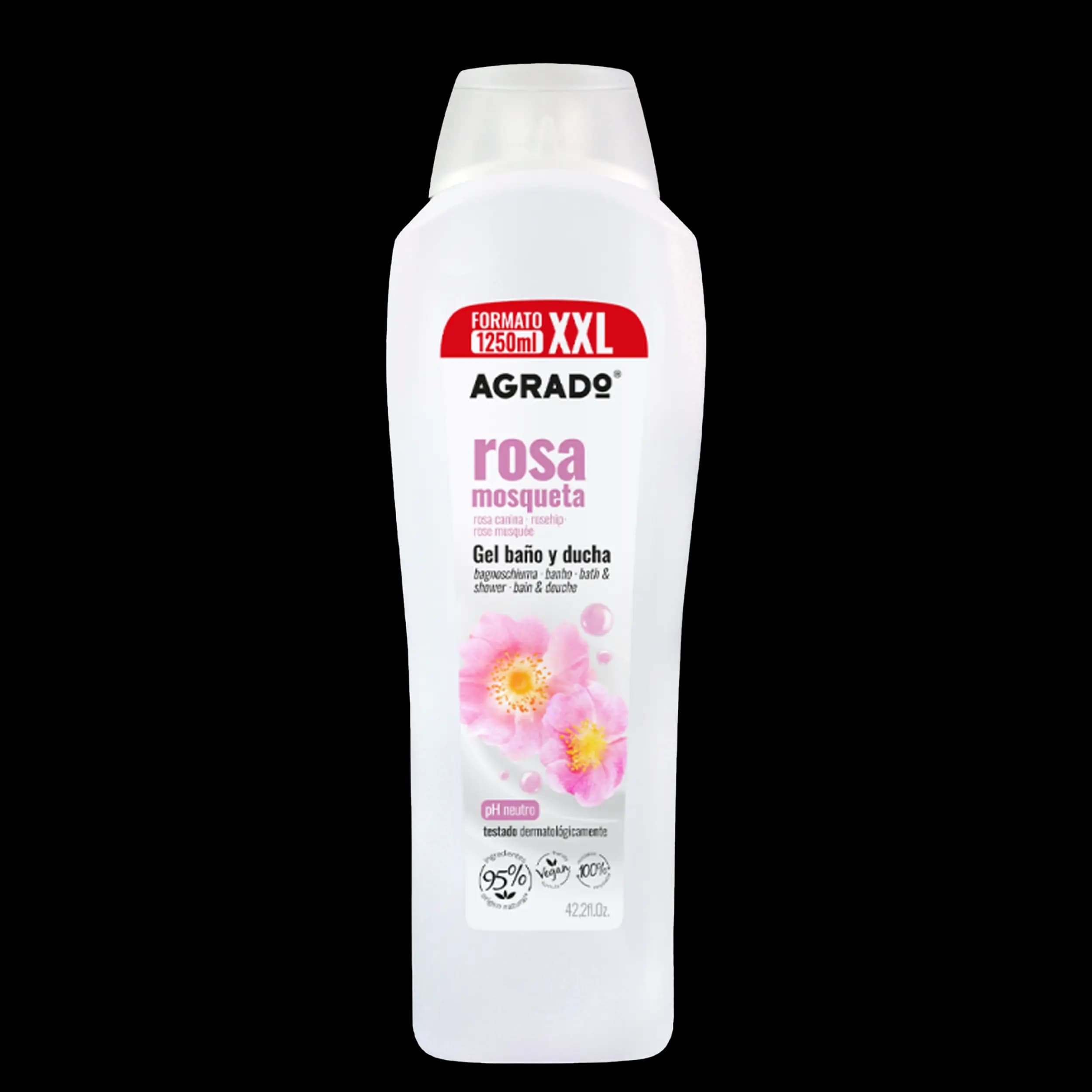شامپو بدن رز موسکتا آگرادو | Agrado Rosehip Shower Gel 1250 ml
