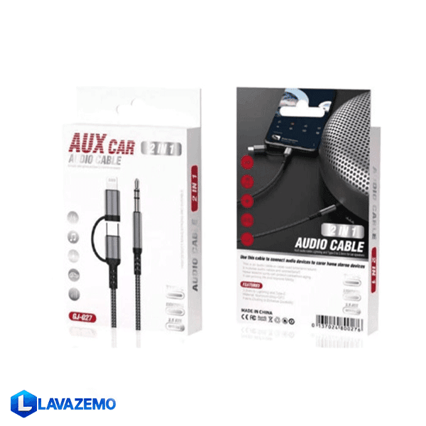کابل صدا AUX 2 IN 1 مدل GJ‑027 — تصویر ۶