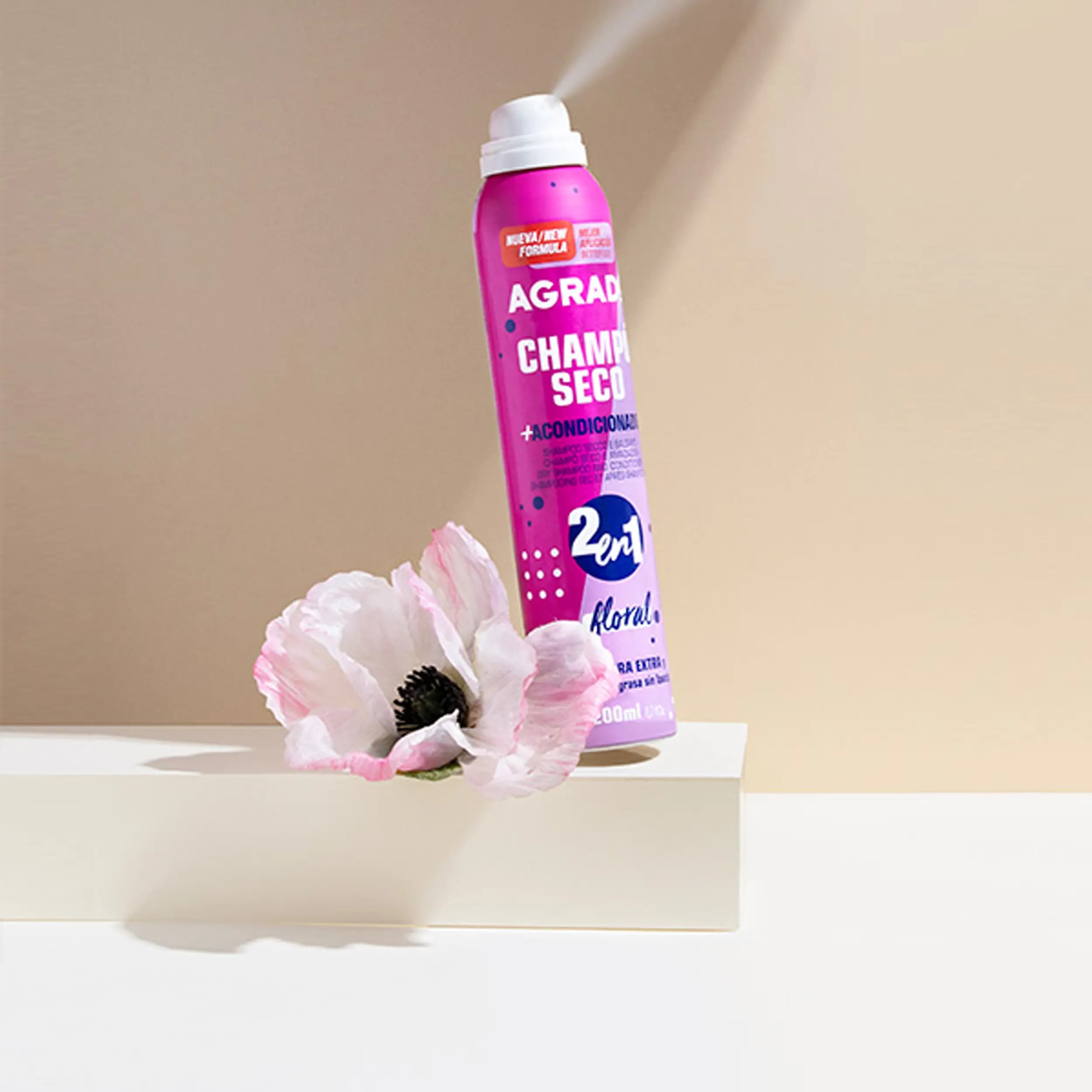 شامپو خشک و نرم کننده گل دار آگرادو | Agrado Dry Shampoo & Floral Conditioner 200 ml — تصویر ۵