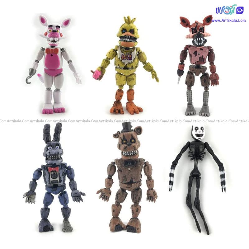 اکشن فیگور مفصلی فناف 5 nights at freddy’s بسته 6 عددی