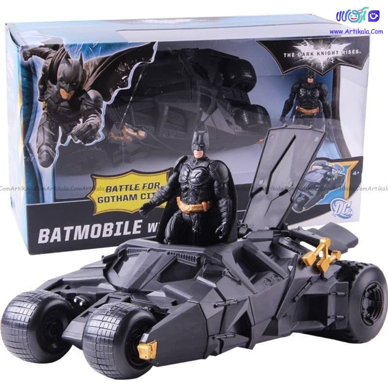 ماشین اسباب بازی بتموبیل همراه با بتمن برند mattel