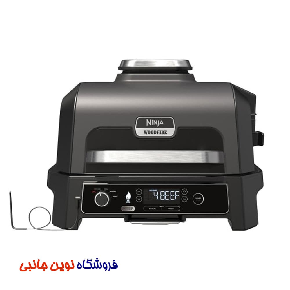 گریل باربیکیو برقی نینجا مدل OG850 ا Ninja OG850UK Woodfire Pro XL Electric BBQ Grill & Smoker (تک/عمده)