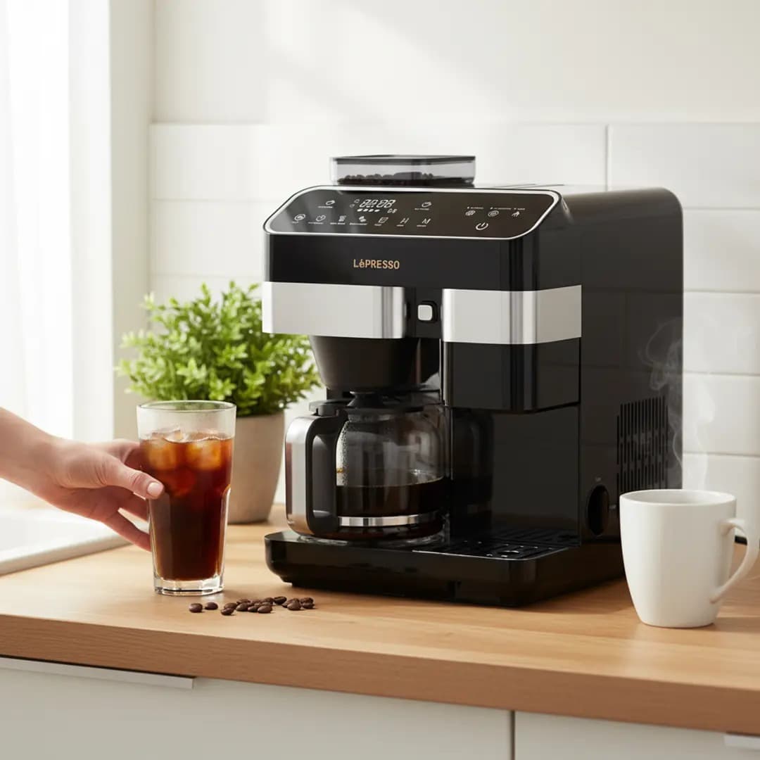 دستگاه قهوه ساز لیپرسو مدل LPYKFM12D03BK ا LePresso Americano Pro Ice & Hot Coffee Machine (تک/عمده) — تصویر ۷