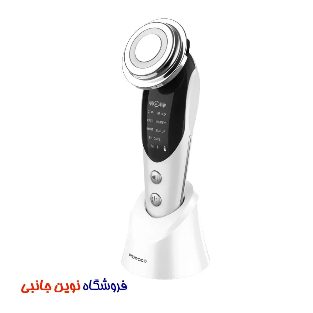 ماساژور صورت 7 کاره پرودو مدل PDKFSTM9907WH ا Porodo 7-In-1 LED Microcurrent Facial Massager with Warm Vibration Serum Infusion (تک / عمده )