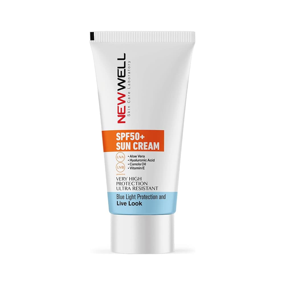 کرم ضد آفتاب نیوول بی رنگ با SPF 50 مناسب انواع پوست حجم 50 میلی‌لیتر