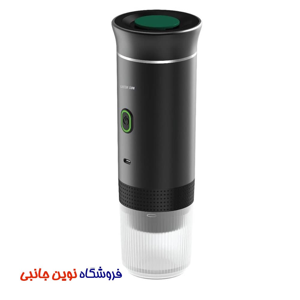 قهوه ساز شارژی قابل حمل گرین لاین مدل CM02 ا Green Lion GNCOFMKLTBK Coffee Maker Lite with 150mL Bottom Cup Capacity (تک/عمده)
