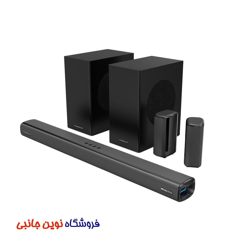 سینمای خانگی ساندبار پاورولوژی مدل PWLAU015 ا Powerology 5.2.4CH Dual Woofer Wireless Home Theater 126W (تک/عمده)