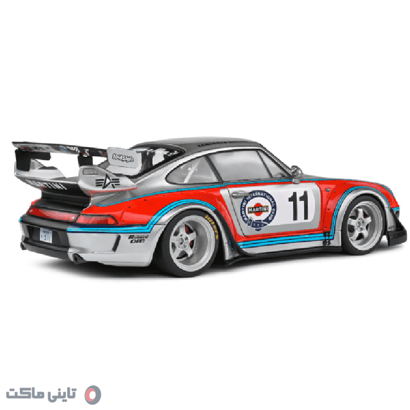 ماکت ماشین 2020 Porsche 993 RWB Bodykit No 11 Martini Racing Livery Coupe برند Solido — تصویر ۷