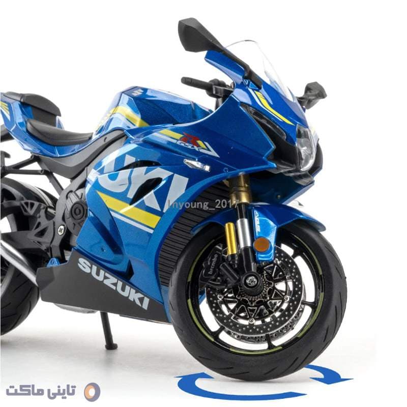 ماکت موتور سوزوکی جی اس ایکس (Suzuki GSX-R1000) مقیاس 1:9 سفید — تصویر ۱۲