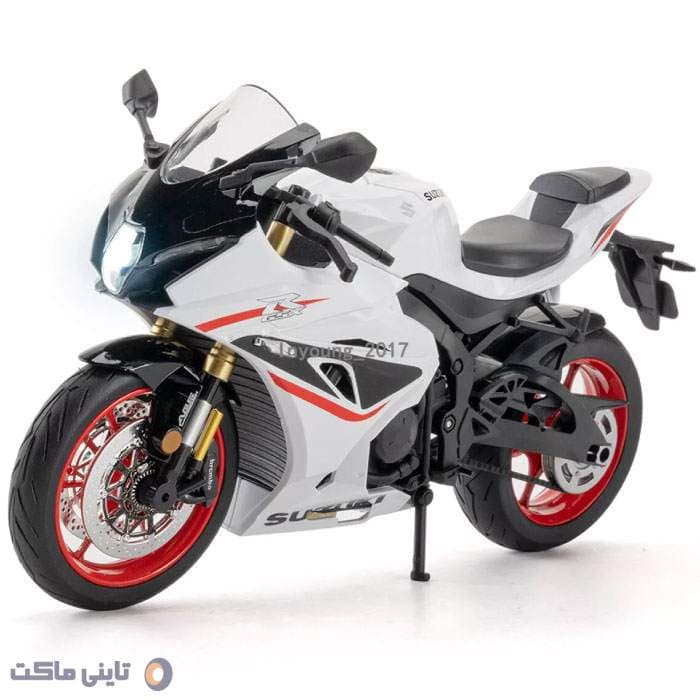 ماکت موتور سوزوکی جی اس ایکس (Suzuki GSX-R1000) مقیاس 1:9 سفید
