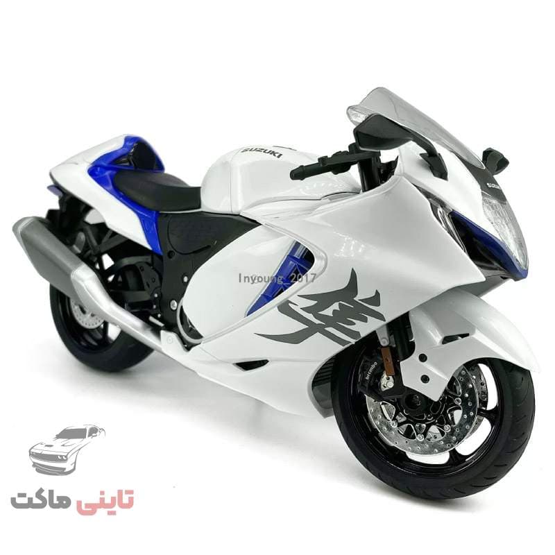 ماکت موتور هایابوسا (Suzuki Hayabusa) مقیاس 1:9 سفید — تصویر ۶