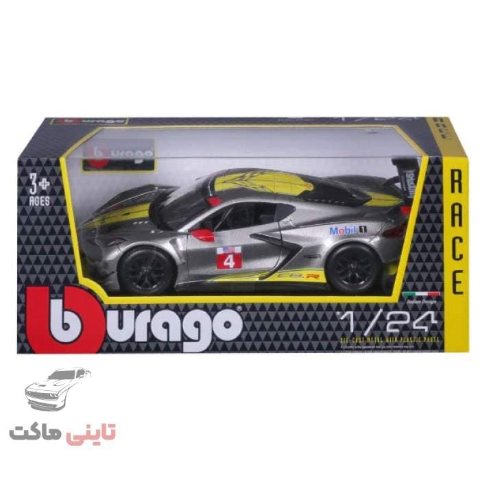 ماکت ماشین شورلت کوروت سی ۸ (Chevrolet Corvette C8) برند Bburago — تصویر ۵