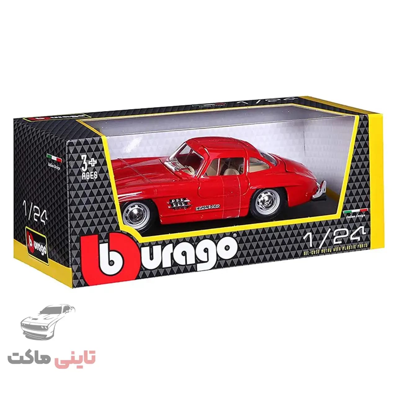 ماکت ماشین مرسدس بنز (Benz 300 SL) برند Bburago — تصویر ۵