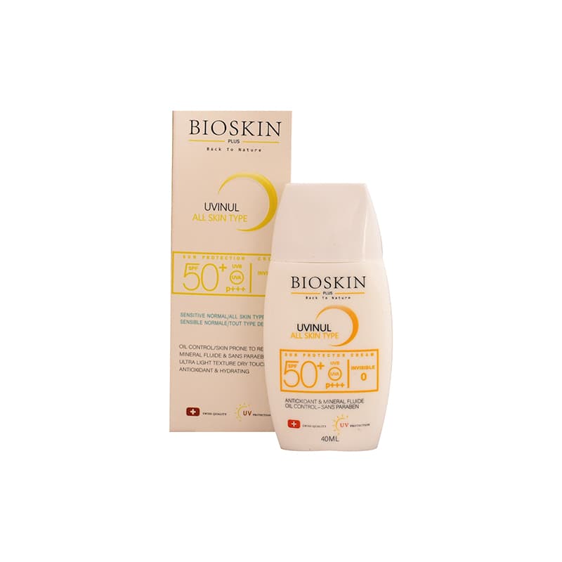 کرم ضد آفتاب بایو اسکین بی رنگ حجم 40mL